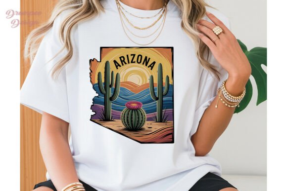Arizona Desert Cactus Sublimation Design: A Modern Graphic Asset