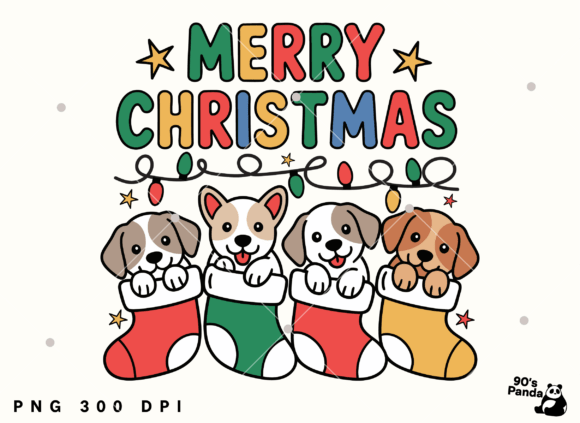 Charming Holiday Graphics: The Merry Christmas Cute Dog Design Png