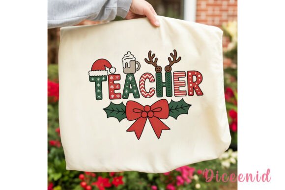 Christmas Teacher Sublimation Design for Festive Branding