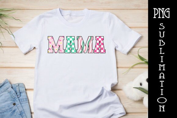 Cute Mama Preppy Girly Floral Design Png