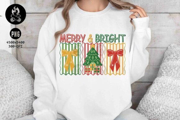Festive Christmas Tree and Bow Design for Creative Projects