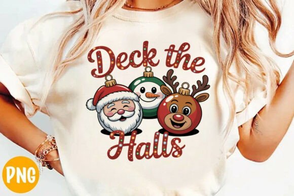 Festive Graphic Design: The Deck the Halls T-shirt Design