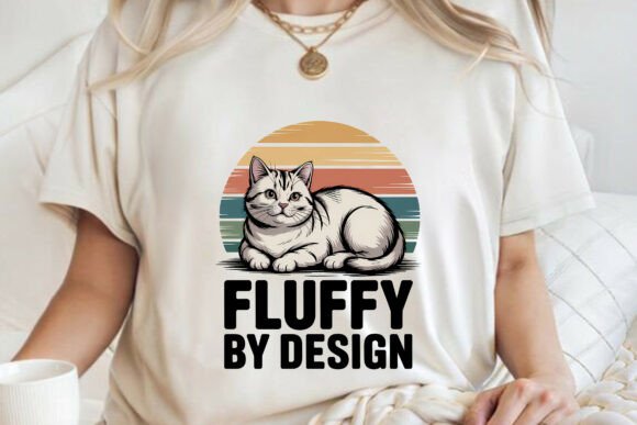 Fluffy by Design: The Sarcastic Cat Tee for Modern Branding