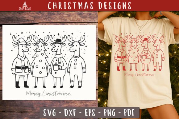 Funny Christmas Moose SVG Design Elk: A Versatile Holiday Asset