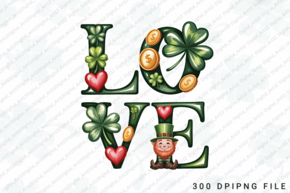 Lucky Love PNG Sublimation Design for Vibrant Projects