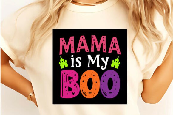 Mama Is My Boo T-Shirt Design: A Sweet Halloween Graphic