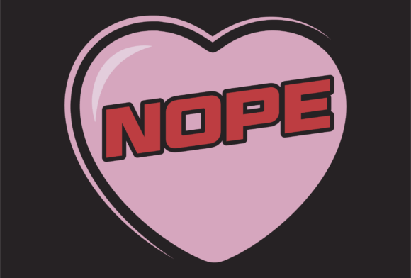 Nope Heart Design: A Bold Graphic for Direct Communication