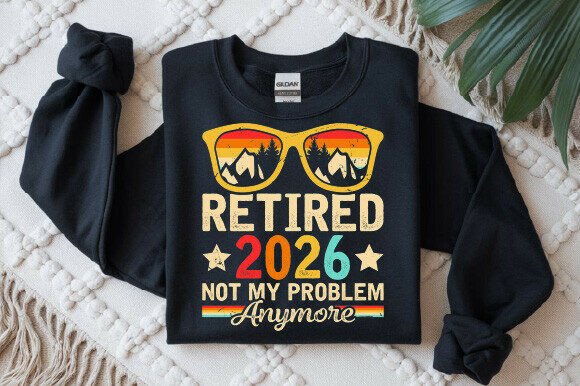 Not My Problem Anymore T-Shirt Design: A Vector Asset for Retirement Celebrations