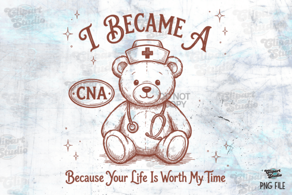 Nurse Life Shirt Design: A Retro Bear PNG for Creative Projects