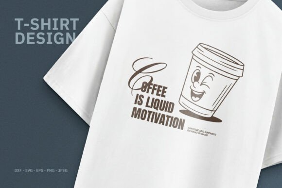 Retro Coffee Mascot T-Shirt Design: A Blend of Charm and Practicality