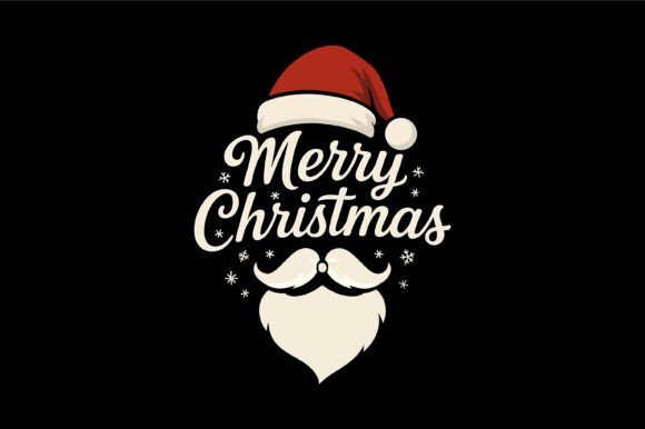 Santa Hat Merry Christmas Design: A Festive Design Asset