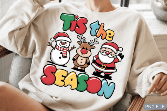 Tis the Season Sublimation Design: Festive Visual Assets