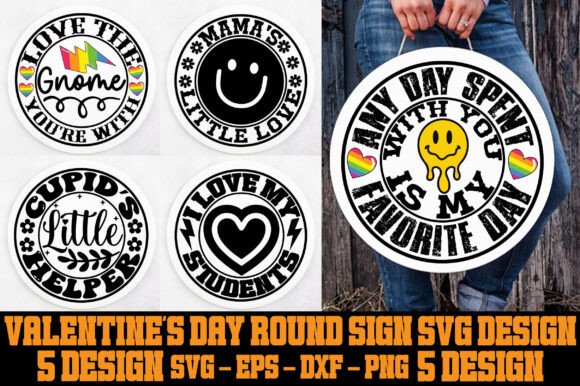Valentine's Day Round Sign SVG Design: Elevate Your Creative Projects